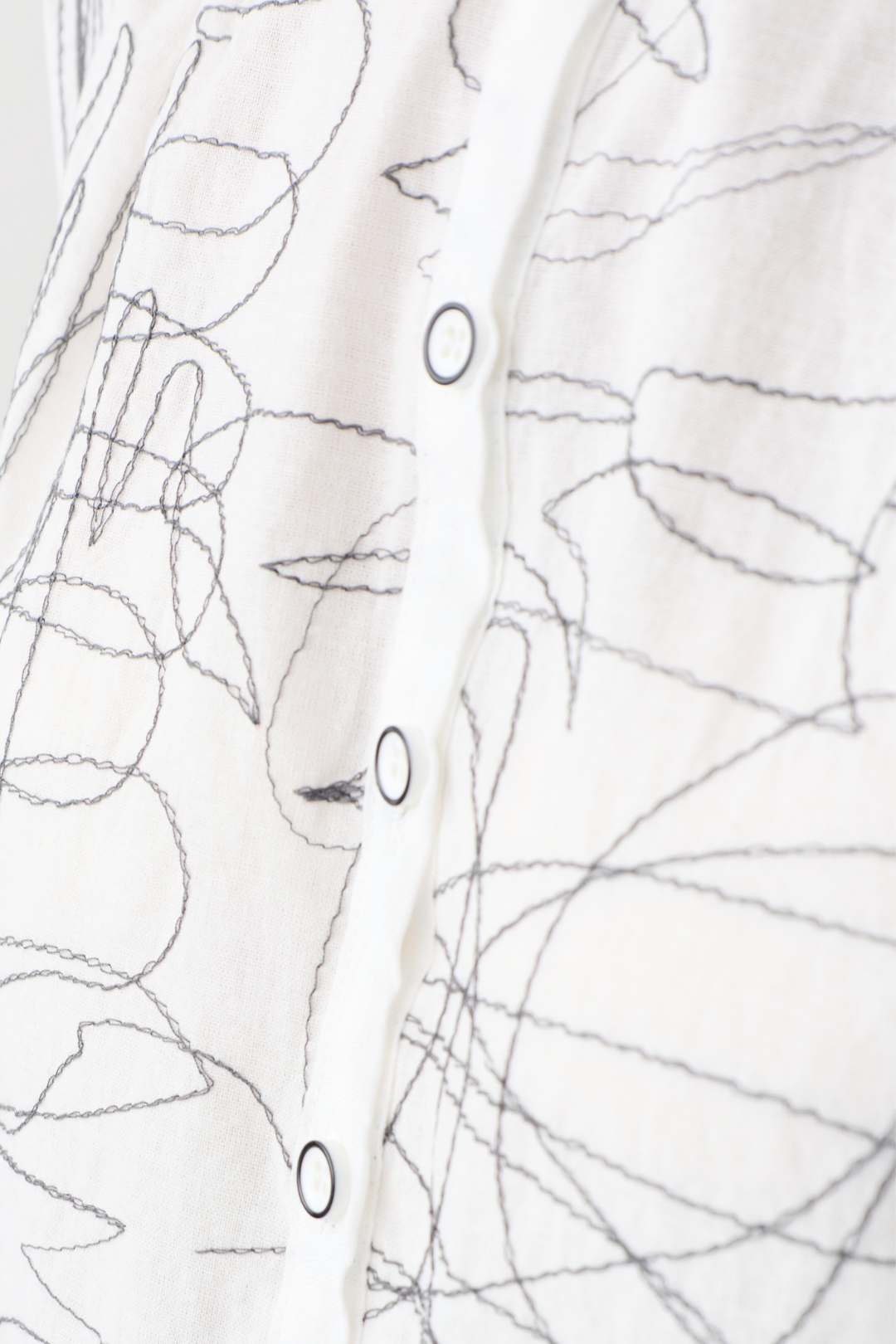 el2 White/Black Scribble Print Blouse 1050