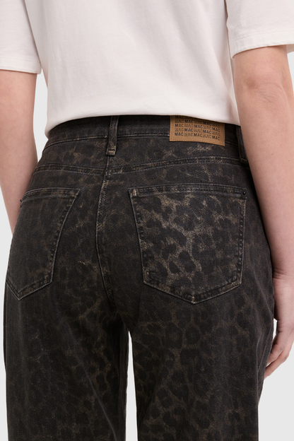 Mac Danni Leo Coated Brown Jeans