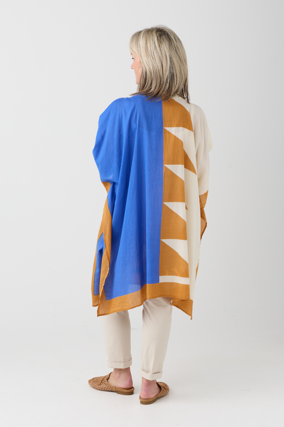 Palme Blue Block Print Kaftan