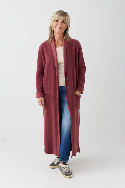 HS Bordeaux Long Cardigan 7162