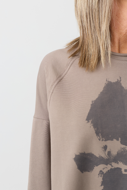 Kedziorek Taupe Hand Printed Top 5530
