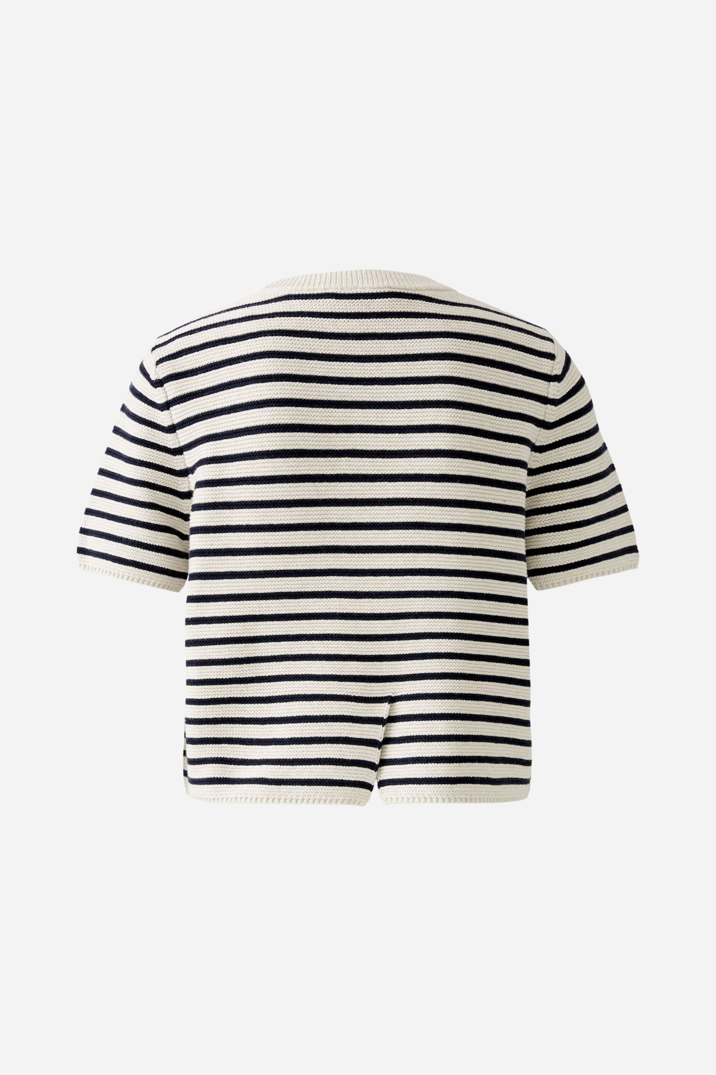 Oui White/Blue Stripe Crystal Logo Jumper