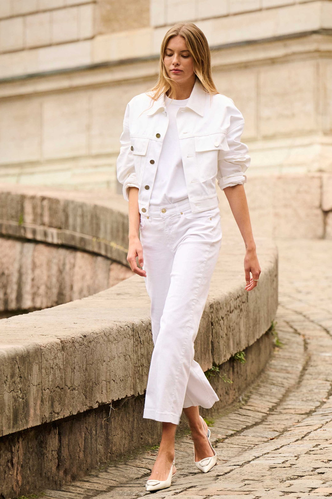 Mac White Denim Culotte