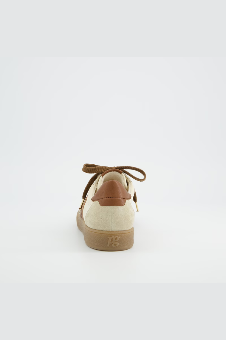 Paul Green Beige Soft Suede/Times Biscuit Trainer