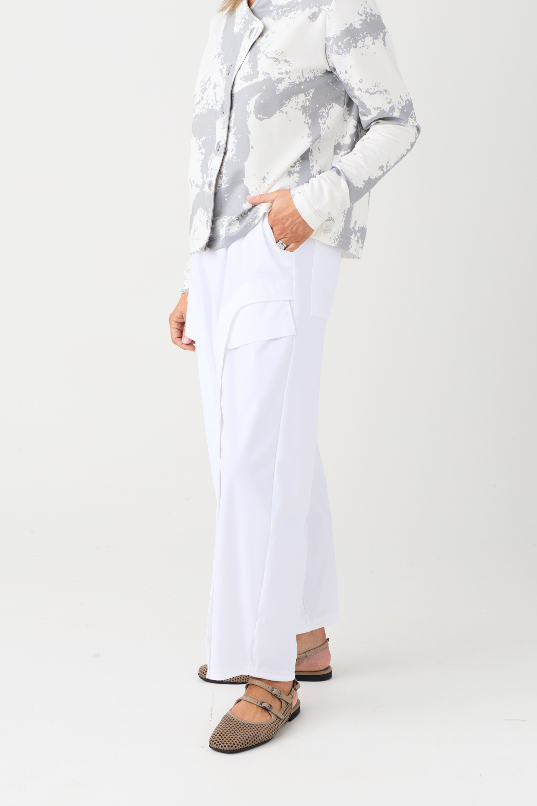 Naya White Balloon Shape Trouser