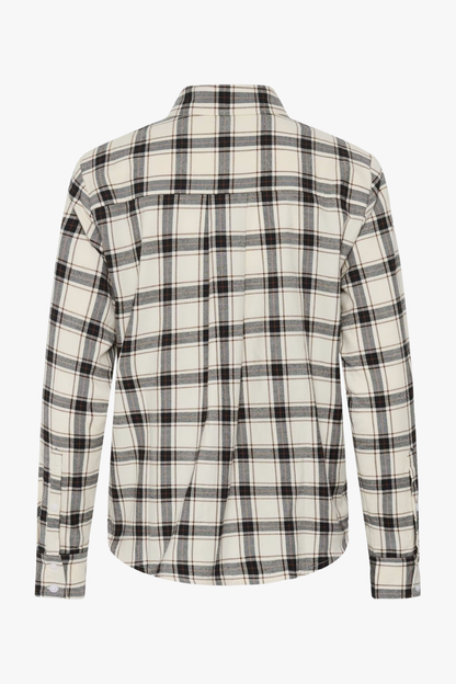 Part Two Yana Dark Navy Mole Check Shirt