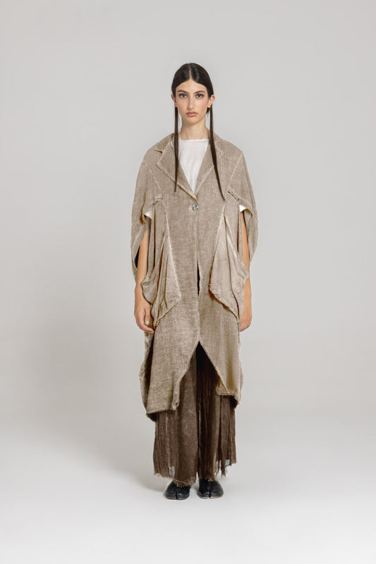 Sanctamuerte Sand Shell Kimono Blazer