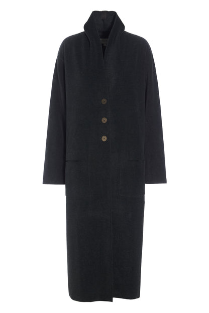 HS Soft Black Long Cardigan 7162