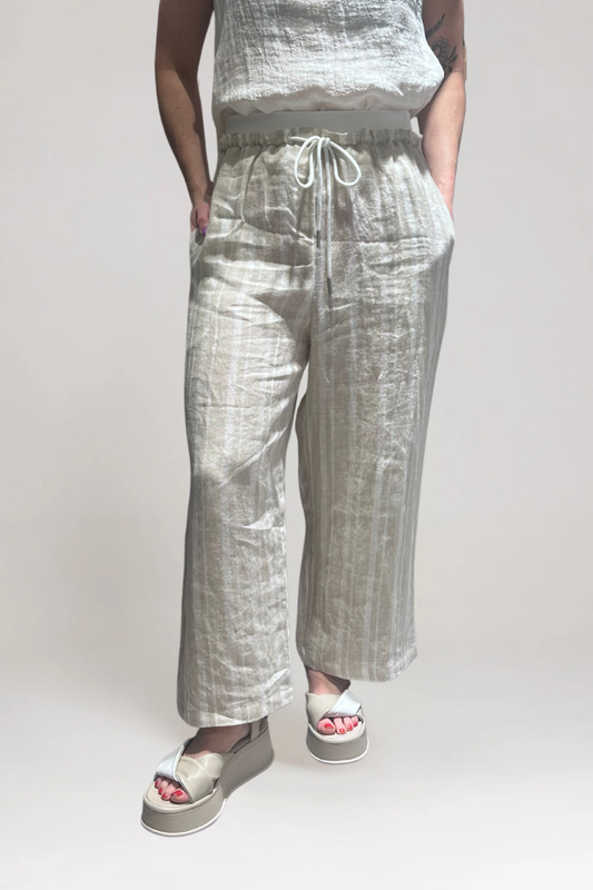 el2 Beige Stripe Trousers