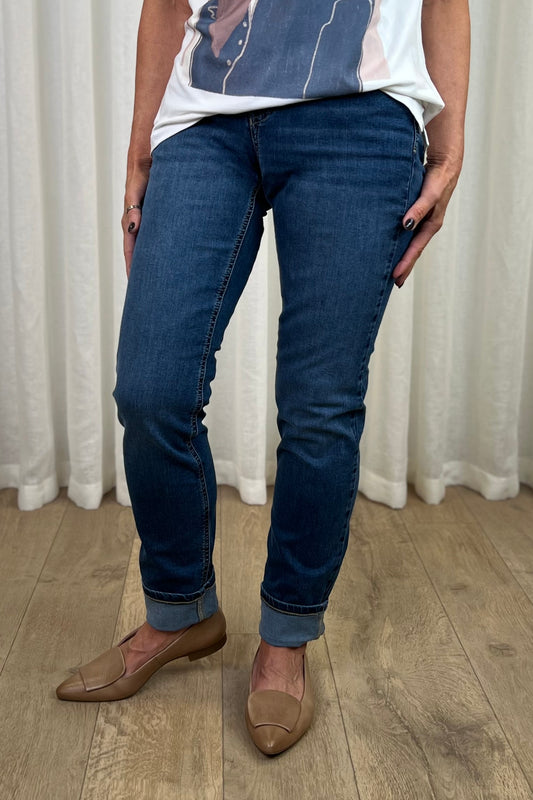 Mac Sue Straight Fit Blue Jeans