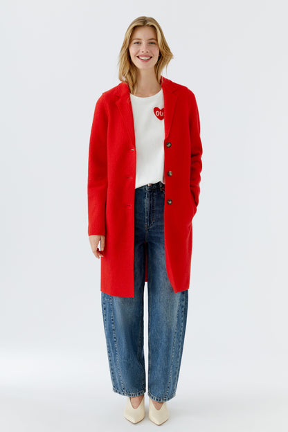 Oui Mayson High Risk Red Coat