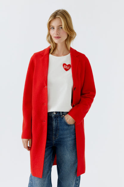 Oui Mayson High Risk Red Coat