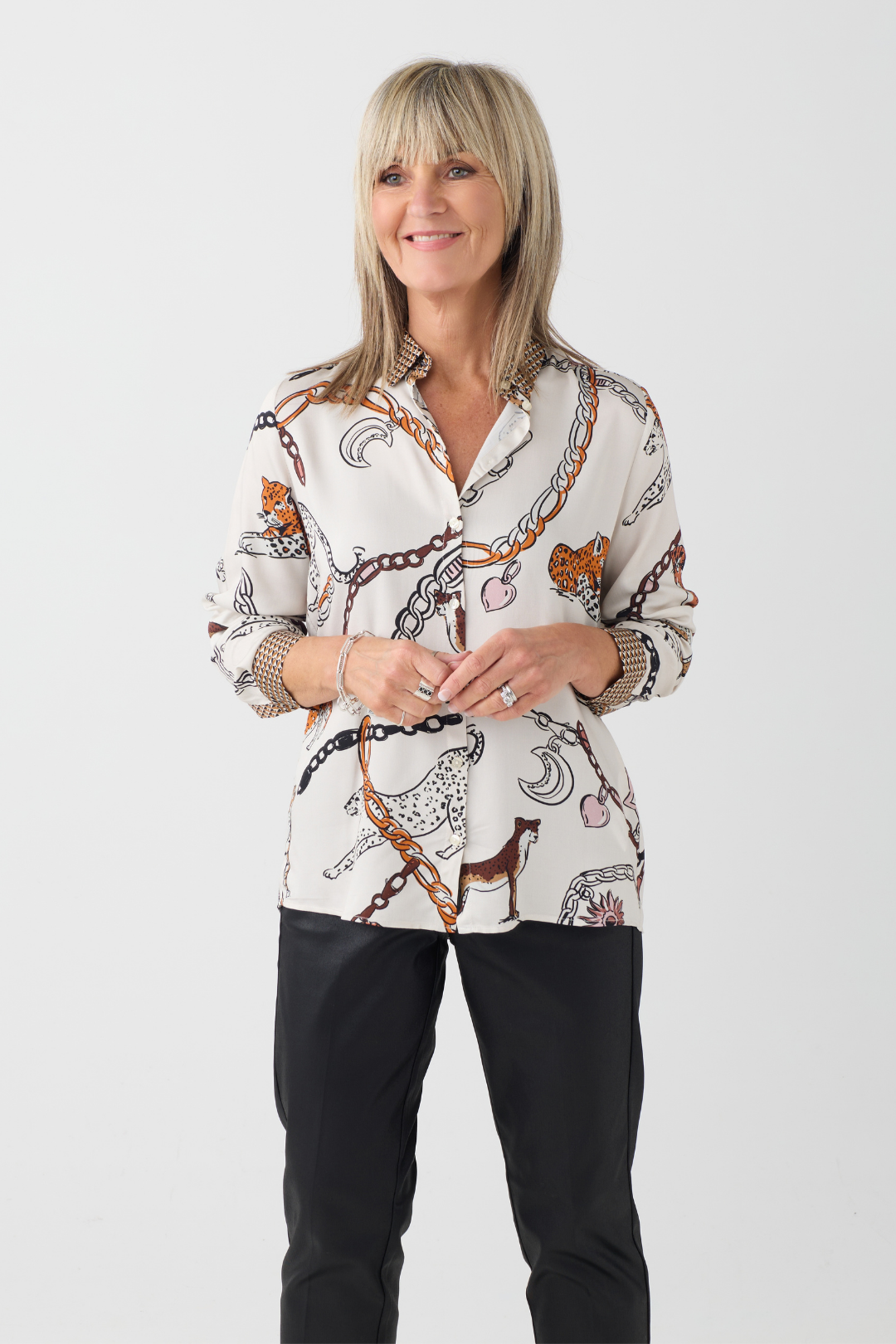 Milano Sand Print Blouse