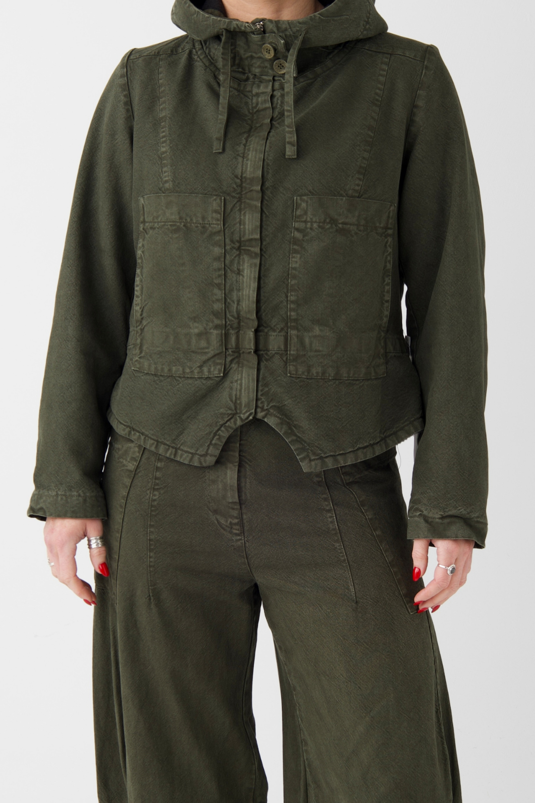 Lurdes Bergada Khaki Hooded Jacket