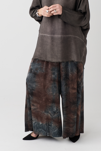 Sanctamuerte Bengal Brown Palazzo Trousers