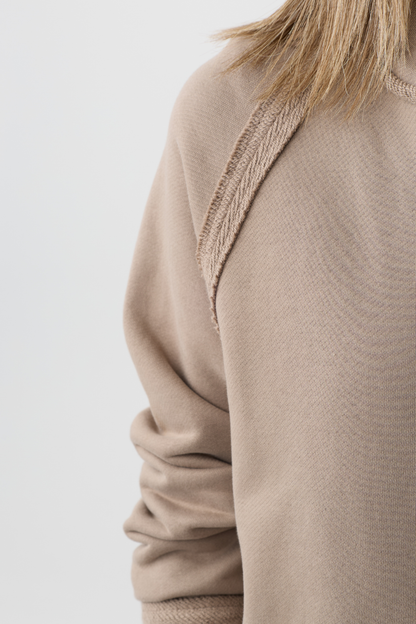 Kedziorek Taupe Curved Hem Coat 5553JL