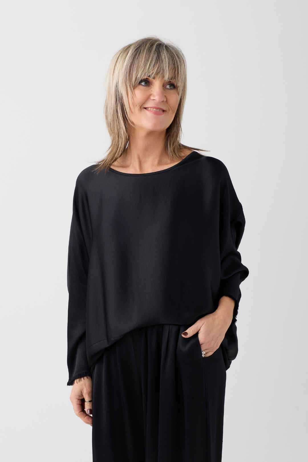 Sanctamuerte Black Batwing Top