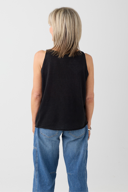 el2 Black Knit Vest Top 1076