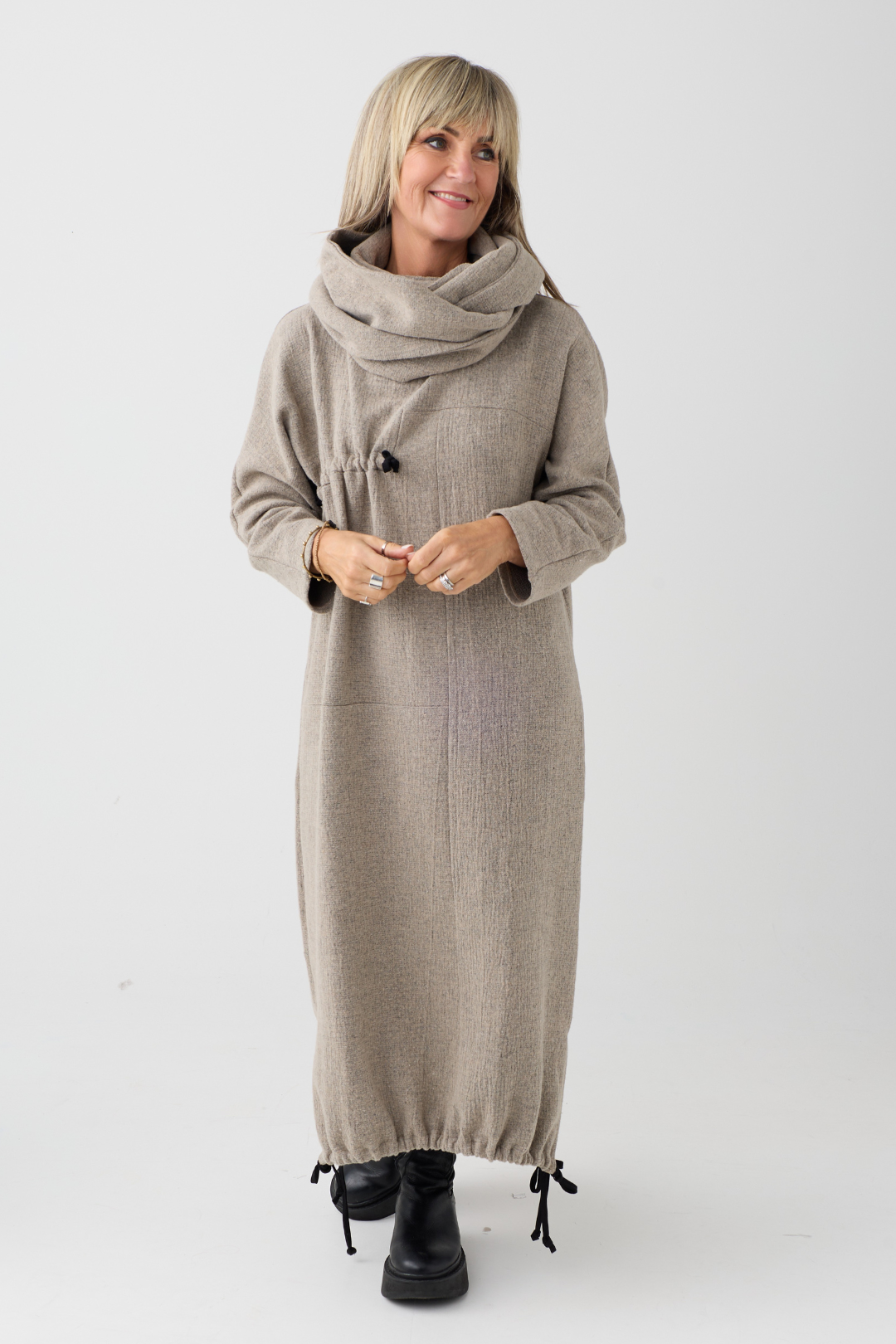 My Soul Sand Crincle Dress 5052