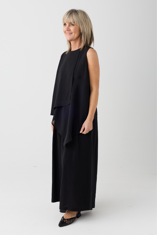 el2 Black Wide-Leg Trouser 8005