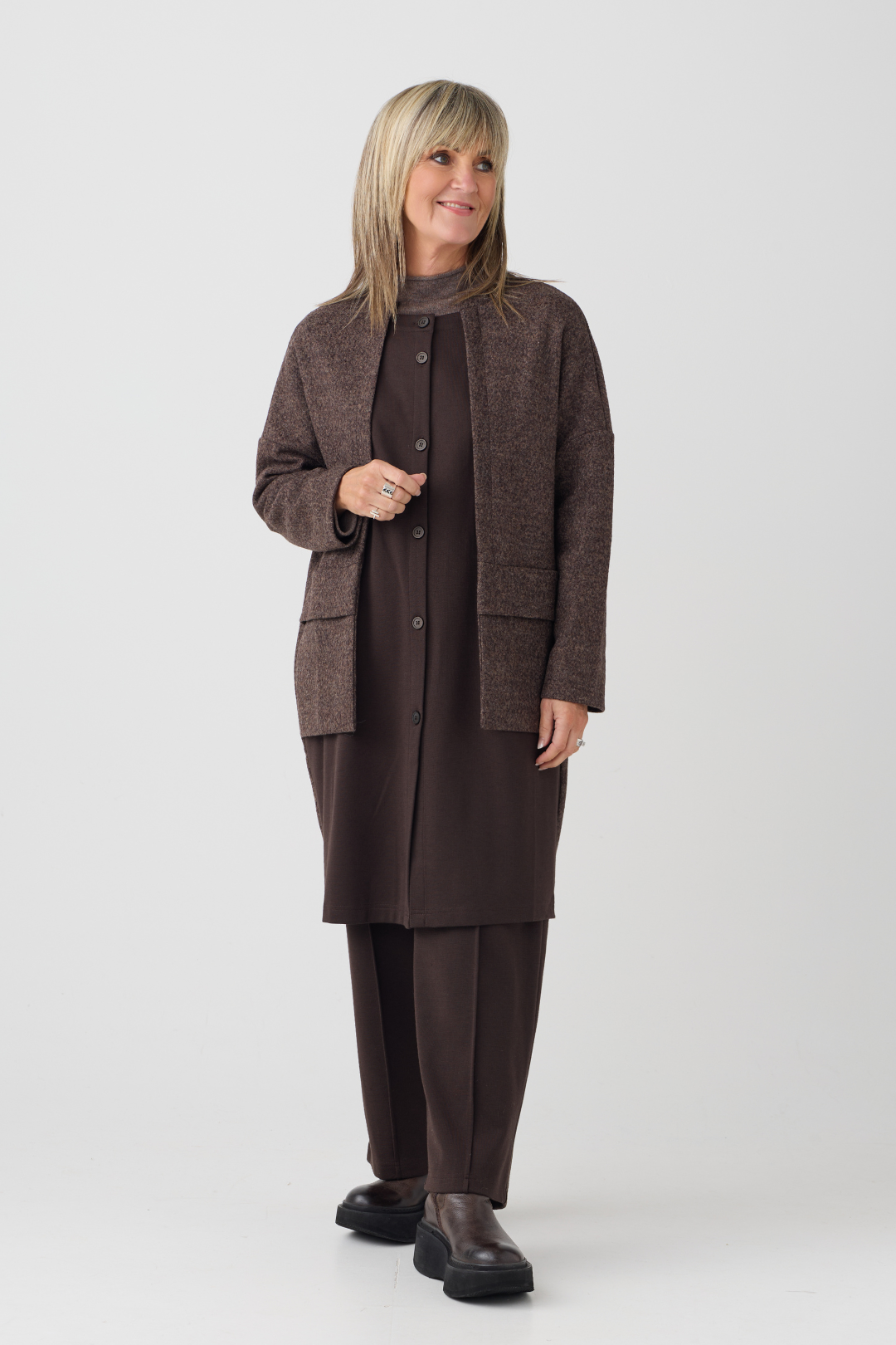 el2 Dark Brown Cardigan 5090