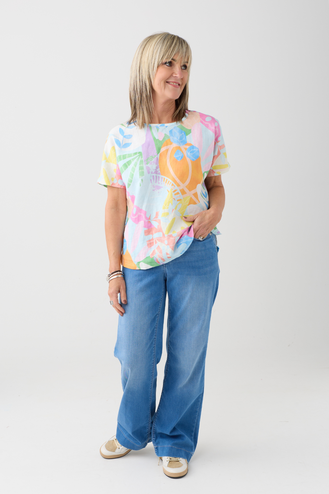 FF Rose Abstract Print Top