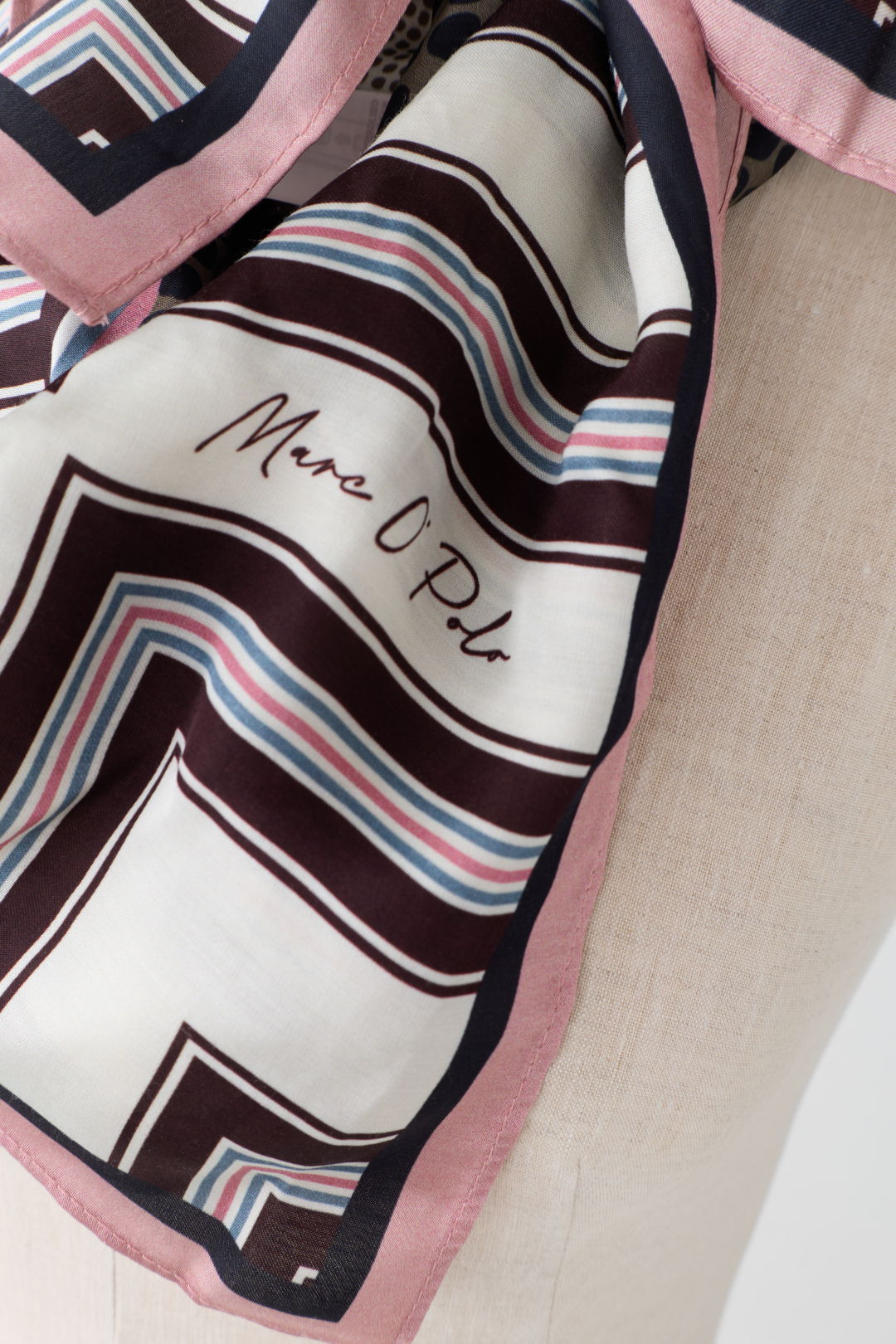 Marc O'Polo Pink Multi Print Scarf