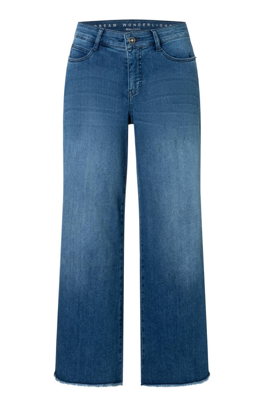 Mac Dream Wide Cropped Storm Blue Jeans