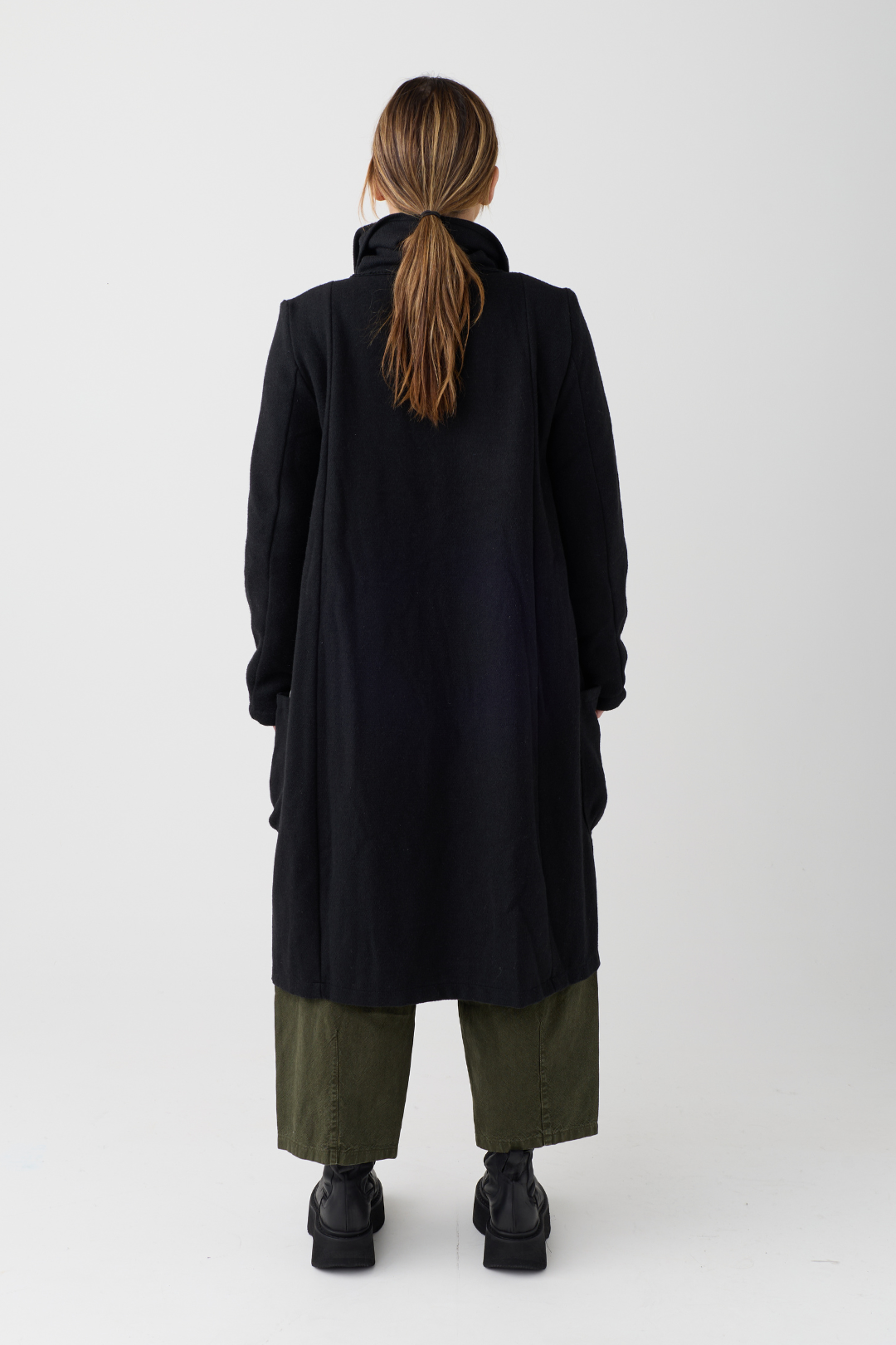 Lurdes Bergada Black Wool Coat
