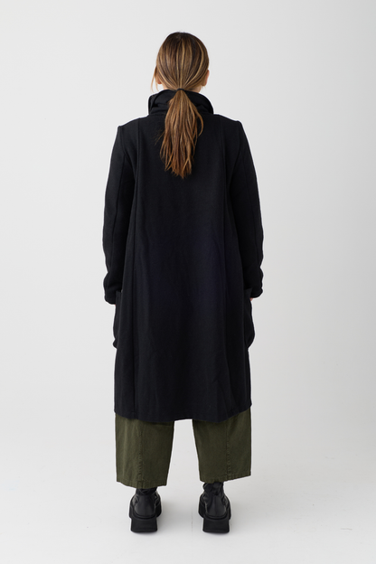 Lurdes Bergada Black Wool Coat