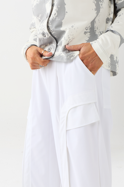 Naya White Balloon Shape Trouser