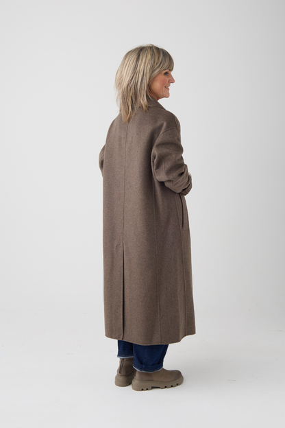 Part Two Lorelais Dark Walnut Melange Coat