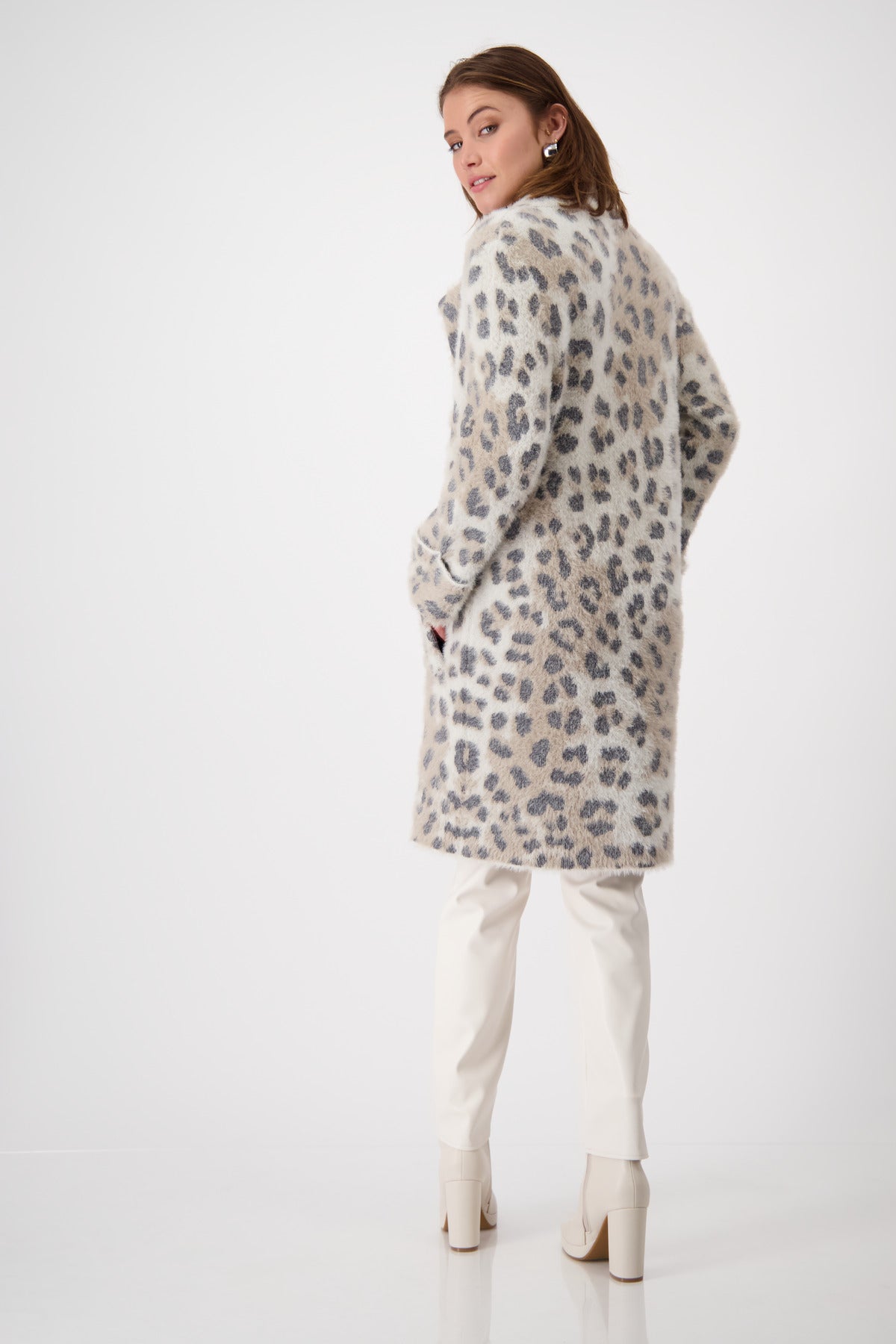 Monari Sandshell Leopard Print Coatigan