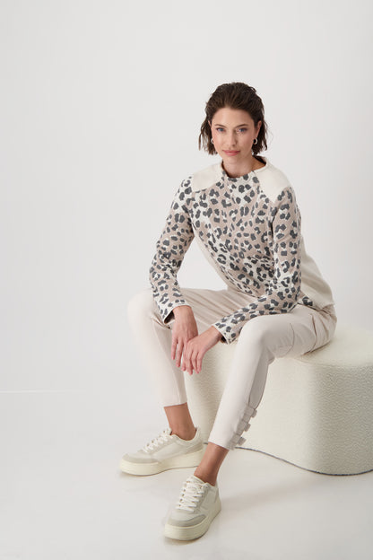 Monari Sandshell Leopard Print Jumper