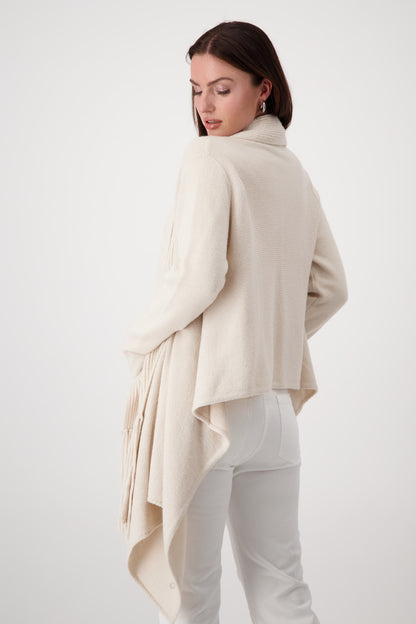 Monari Sandshell Cardigan with Scarf Collar