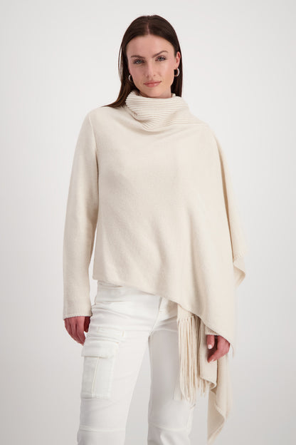 Monari Sandshell Cardigan with Scarf Collar