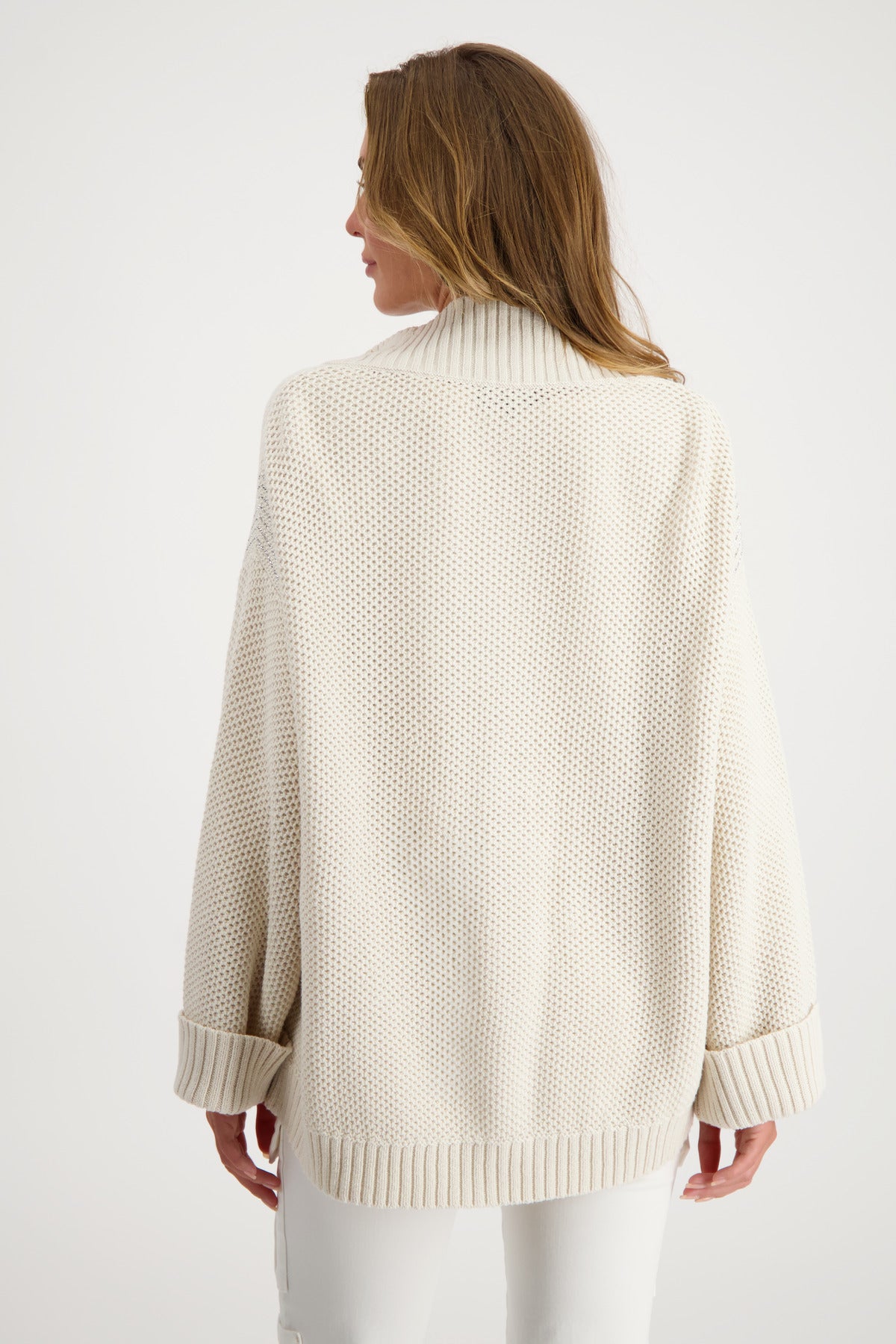 Monari Sandshell Honeycomb Knit Cardigan