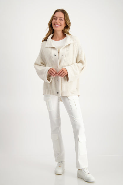 Monari Sandshell Honeycomb Knit Cardigan