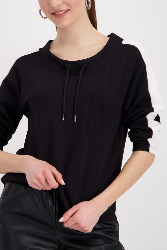 Monari Black Sweatshirt w/3D Detail