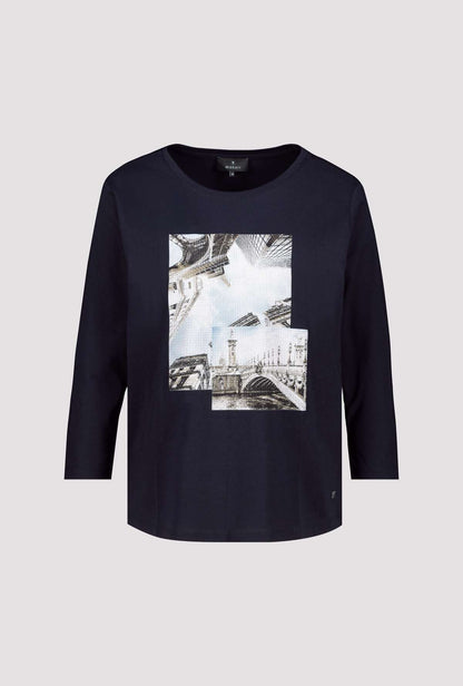 Monari Night Sky Rhinestone/Print Top