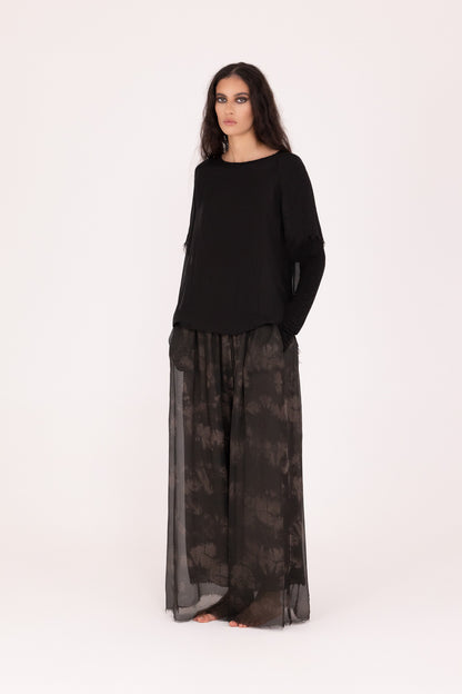 Sanctamuerte Black Double Layer LS Top