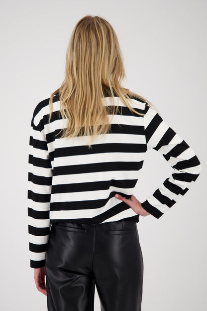 Monari Black Striped Sweatshirt