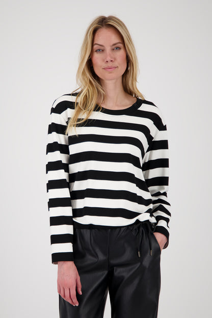 Monari Black Striped Sweatshirt