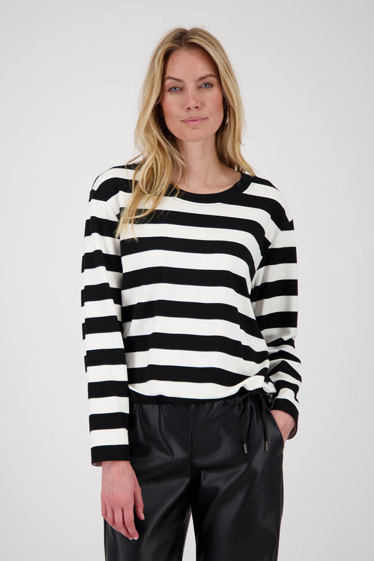Monari Black Striped Sweatshirt