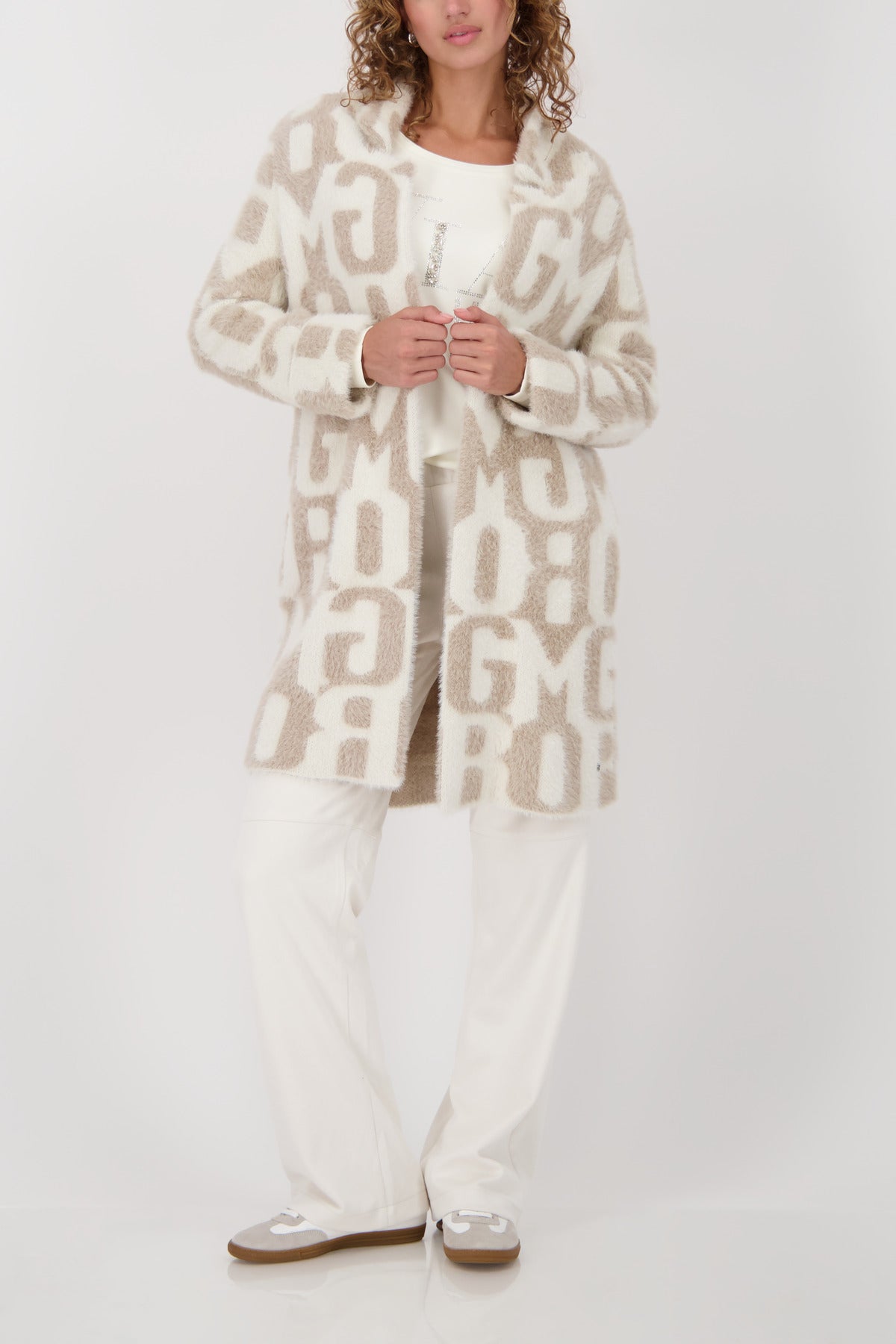 Monari Truffle Pattern Long Cardigan
