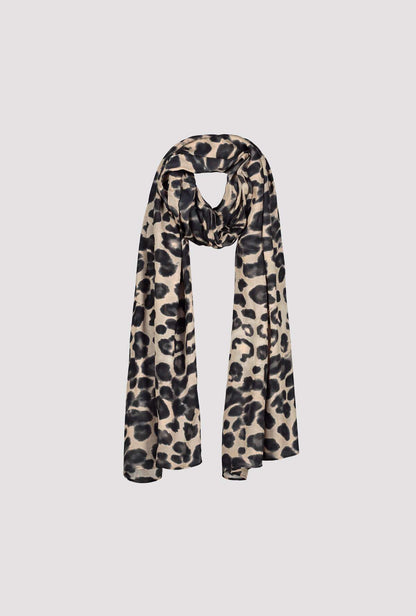 Monari Cinnamon Leopard Print Scarf