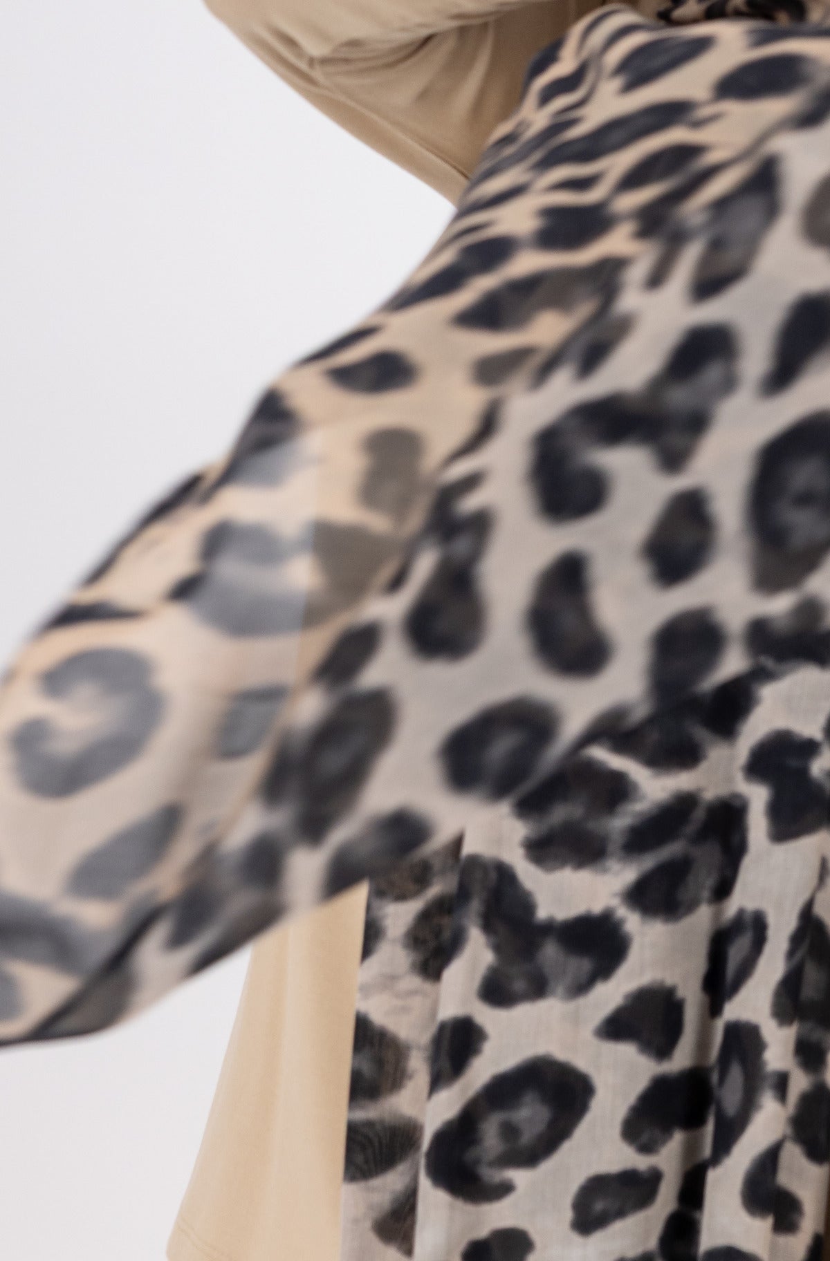 Monari Cinnamon Leopard Print Scarf