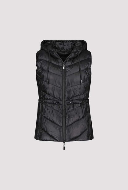 Monari Black Padded Gilet w/Hood