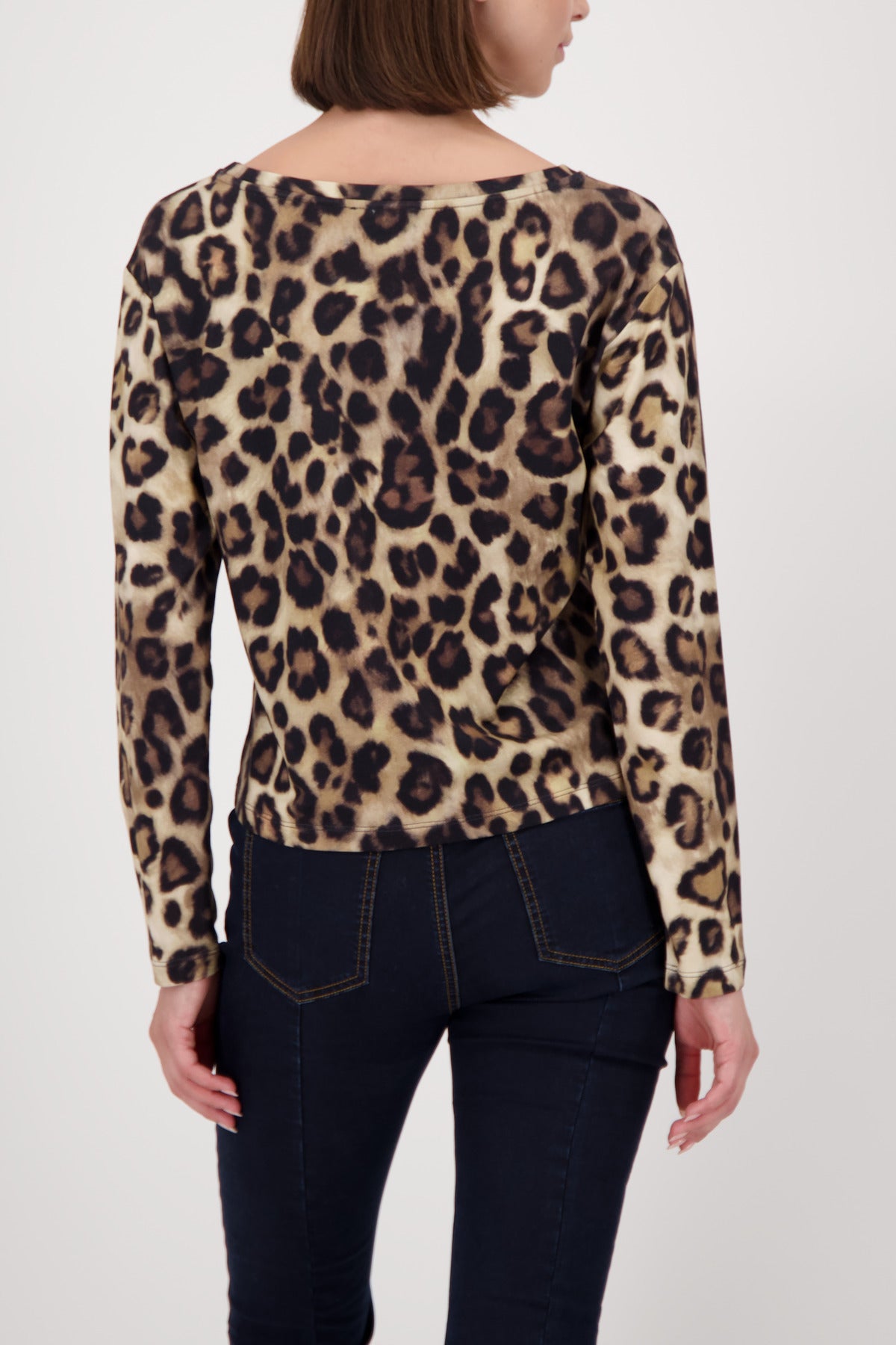 Monari Cinnamon Leopard Print Top