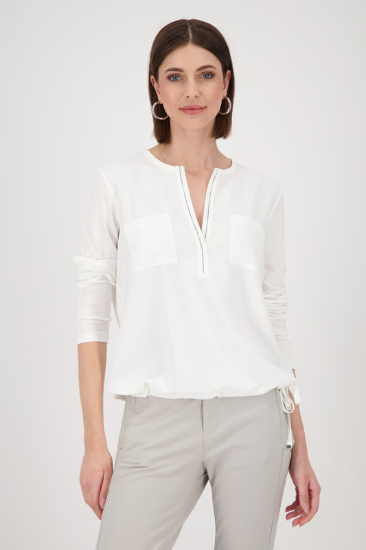Monari Off-White Embellished Blouse